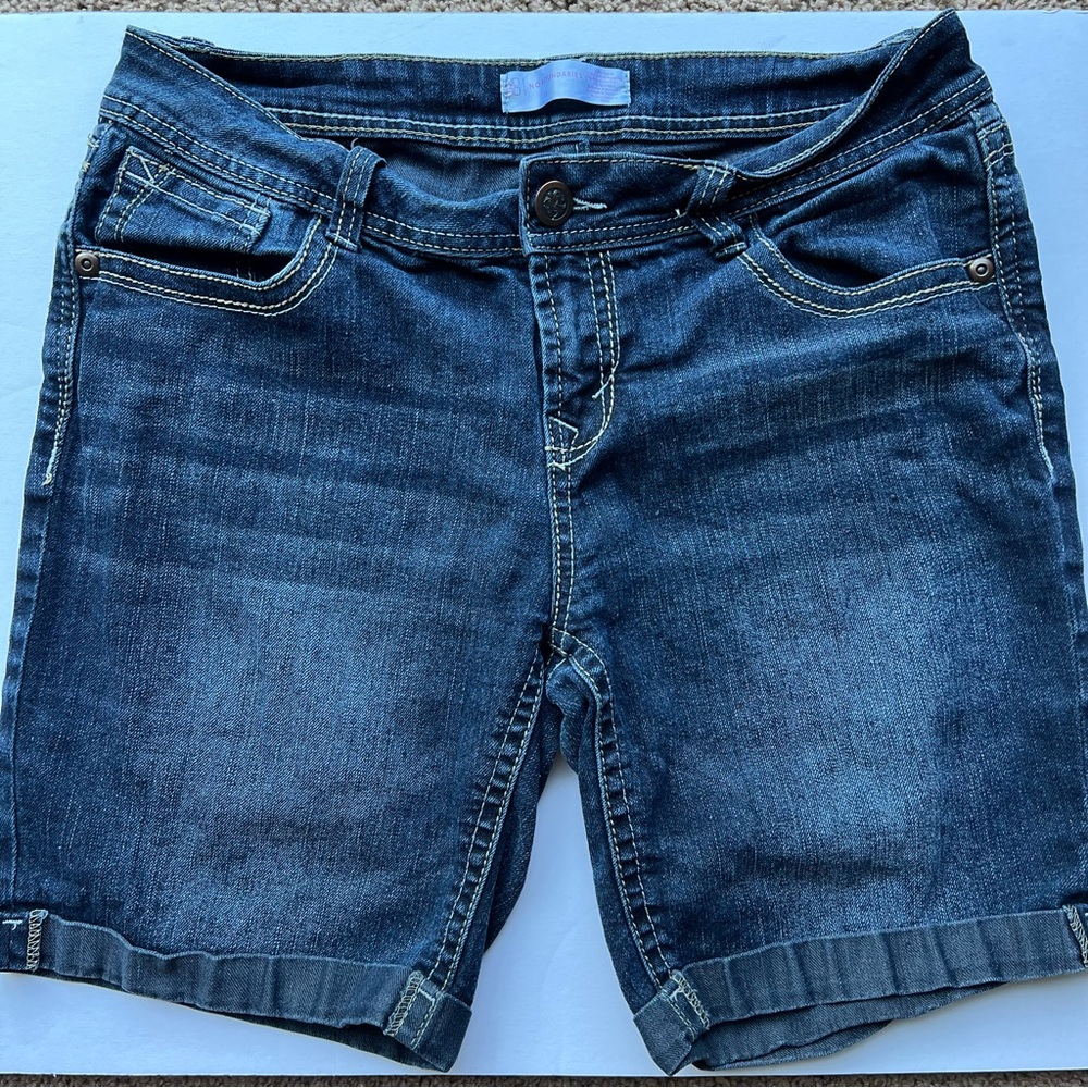 Size 13 No Boundries Dark Blue Mid Length Shorts